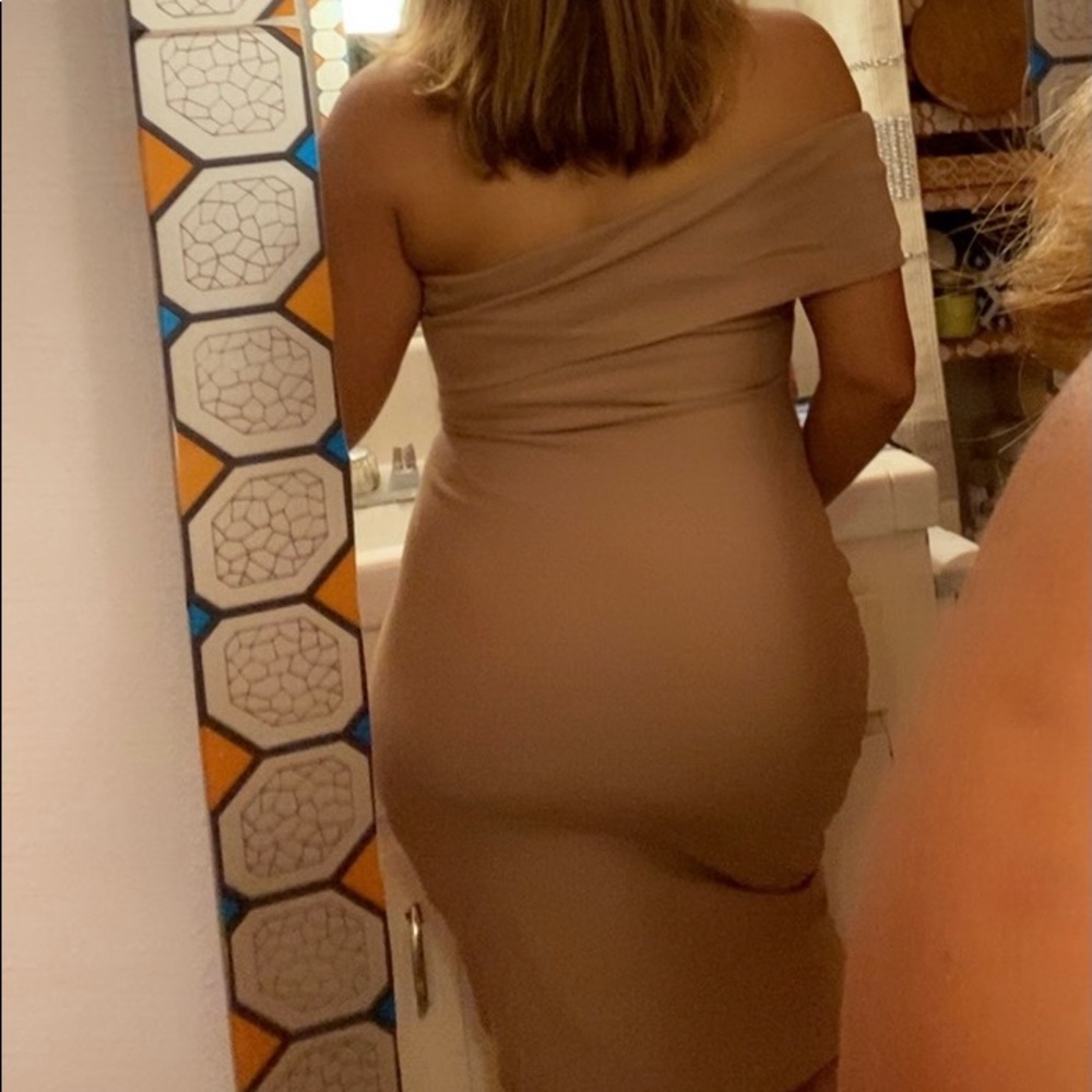 Akira Nude one shoulder sexy dress size L